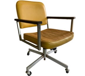 MCM Yellow Office Swivel Chair By Lip Inc