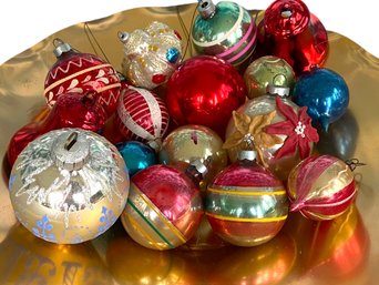 A Collection Of Vintage Mercury Glass Ornaments