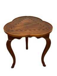 BAKER Cherry Inlaid Clover Leaf Side Table