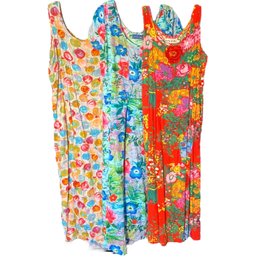 Collection Of Three 1980's Vintage Jam's World Maxi Dresses (A)