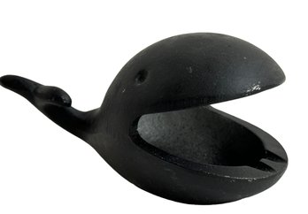 Mid Century Cast Metal Whale Ashtray