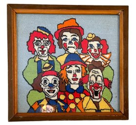 Vintage Needleooint 'Clowns'