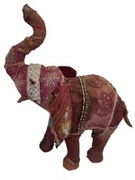 Decorative Fabric Covered Elephant Figure