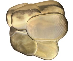 Fantastic Set Of Eight Vintage Gold Oval Placemats