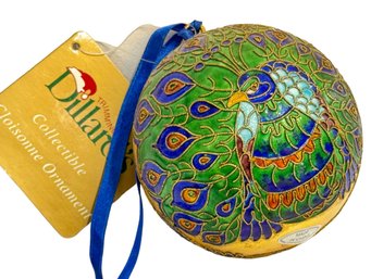 Vintage Cloisonn Peacock Ball Ornament From Dillards