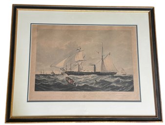 Vintage Print 'This View Of Her Majesty's Steam Frigate Cyclops'