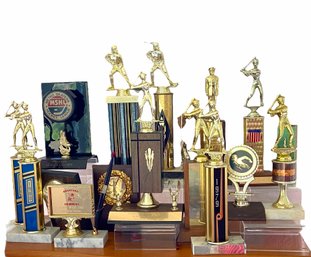 Everyone's A Winner Here! Large Assortment Of Sports Trophies From The 1970s -1990s