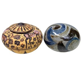 Two Vintage Round Ceramic Items