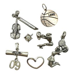 Vintage Sterling Silver School Related Charms Lot