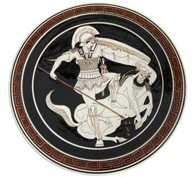 Vintage Greek Keramikos Ceramic Plate 'The Battle With Centauros'