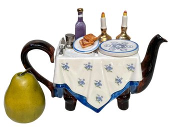 Charming Passover Ceramic Teapot By Tony Carter