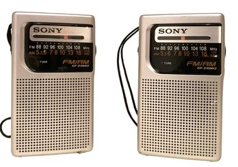 Pair Of Sony Transistor Radios -  Model ICF-s10MK2