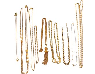 Vintage Gold Tone Necklace Collection - Including Monet