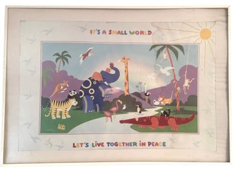 Signed Print 'It's A Small World' By A. Metz