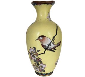 Antique Cloisonne Cherry Blossom Vase