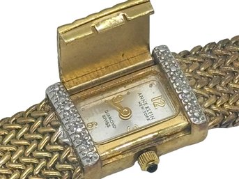 Vintage Anne Klein New York Ladies Diamond Swiss Movt Bracelet Watch