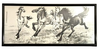 Signed Chinese Horse Print - Xu Beihong