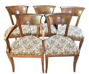 Set Of Five Mid Century Dining Chairs