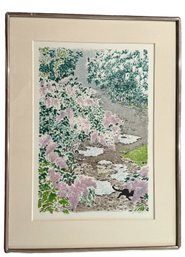 Certified Signed Serigraph 'Lilacs In The Rain' By Paul Nagano (AA)