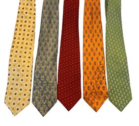 A Collection Of Fine Luxury Mens Ties Including Ferragamo And More