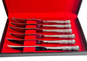 Set Of Six Vintage Hoffritz Steak Knives In Box