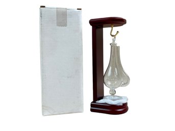 NIB Storm Glass Barometer - Cherry Finish Stand