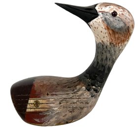 Hand Carved And Painted Goose Made From Spalding Golf Club Head