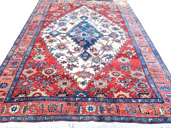 Large Turkish HERIZ Hand Knotted Rug 8 FT X 11.5 FT