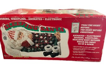 Electronic Animated Sleeping Santa Holiday Decor