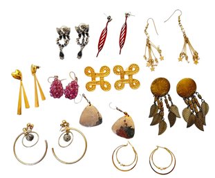 Pierced Earring Collection - 10 Pairs