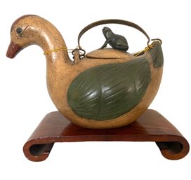 Yixing Zischa Clay Duck Teapot