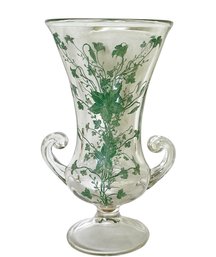 Antique Tiffin ? Etched Glass Vase