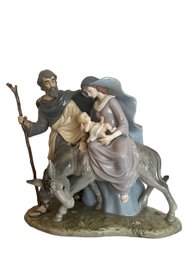 Lladro Porcelain Figurine 'escape To Egypt' Joseph, Mary & Baby Jesus