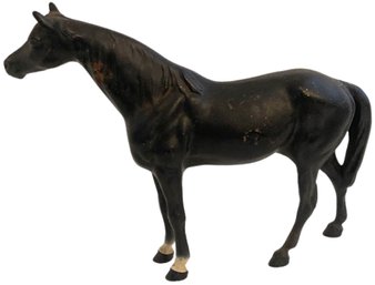 Black Cast Iron Horse Sculpture