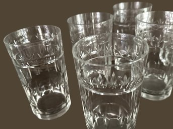 Six Antique Crystal Highball Glasses