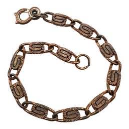 Vintage Solid Copper Chain Bracelet