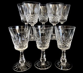 Eight Vintage Waterford Crystal 'Kenmare' Claret Wine Glasses