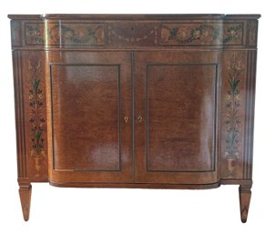 Italian Provincial Floral Motif Linen Cabinet / Dresser