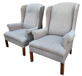 Pair Of Mid Century American Of Martinsville Wing Back Chairs