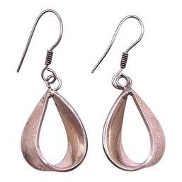 Mexican Sterling Silver Teardrop Dangle Earrings