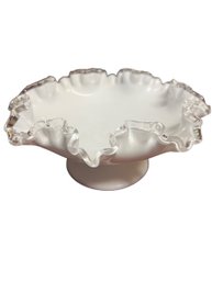 Fenton White Ruffled Edge Bowl