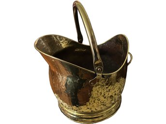 Hammered Brass Ash Bucket