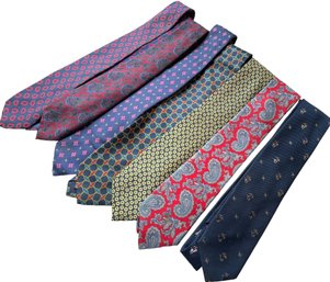 Seven Vintage English Silk Ties- (M)
