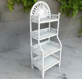 Vintage Wicker Etagere