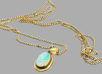 14K Gold & Opal Necklace 2.5 DWT