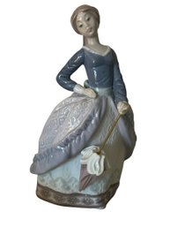 Lladro Porcelain Figurine 'Evita' - Girl With Parasol