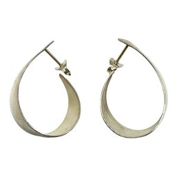 Vintage 14K Gold Filled Geometric Shaped Hoop Earrings