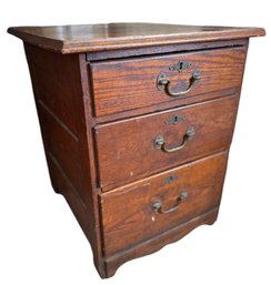 Antique Oak Nightstand Table