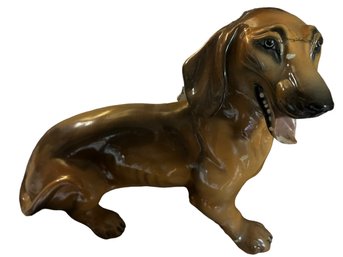Large Vintage Dachshund Figurine From Italy