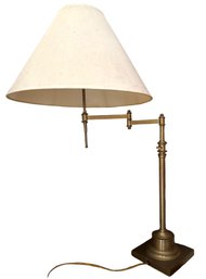 Fine Restoration Hardware Tall Swing Arm Brass Lamp